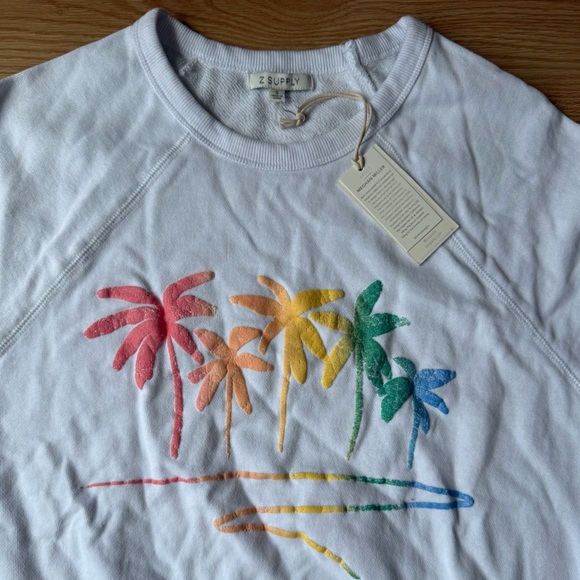 Z Supply Vintage Palm Women's Sweatshirt Size Small NWT - Picture 6 of 8
